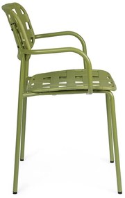 Zelené kovové záhradné stoličky v súprave 4 ks Clover – Bizzotto