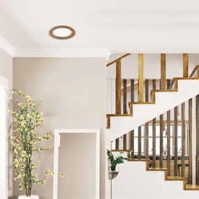 LED podhľadové svietidlo WOODY SPOT LED/16,5W/230V 4000K orech Ø18,5 cm