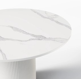 Jídelní stůl MALAGA 110 cm bílý mramor
