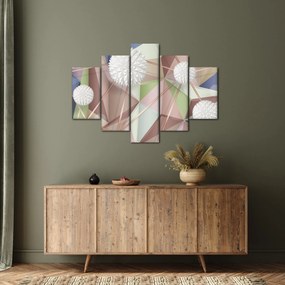Obraz - 3D Abstrakcia v pastelových farbách (150x105 cm)