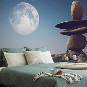 Fototapeta relaxačné kamene pri splne mesiaca