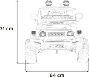 Ramiz Toyota FJ Cruiser pre deti Moro + diaľkové ovládanie + pohon 4x4 + LED audio + EVA + pomalý štart