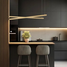 Argon 8839 - LED Luster na lanku MIAMI LED/74W/230V 3000K zlatá