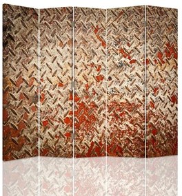 Gario Paraván Hrdzavý kov Rozmery: 180 x 170 cm, Prevedenie: Otočný paraván 360°