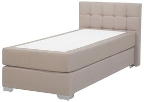 Kontinentálna čalúnená posteľ 90 x 200 cm béžová ADMIRAL Beliani