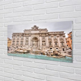Sklenený obraz Rím Fontána bazilika 140x70 cm
