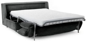 Tmavosivá menčestrová rozkladacia pohovka 184 cm Isadora – Bobochic Paris