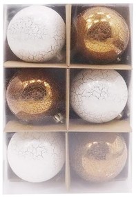 Súprava 6 vianočných gúľ 8 cm mix b06brzl