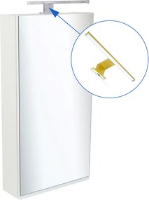 Comodo Zrkadlová skrinka Atica 40 ZS LED-G s osvetlením Any LED 30 G, zlatá