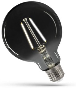 Toolight - LED žiarovka neutrálna biela E27 230V 4,5W, dymové sklo, OSW-01128