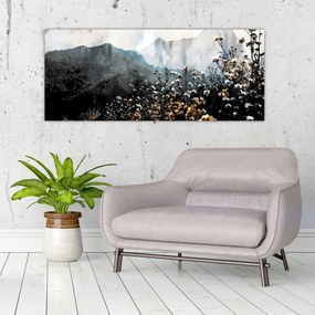 Obraz - Ilustrácie divokých kvetov (120x50 cm)