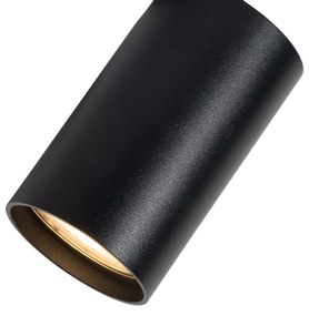 Sada 6 moderných zapustených bodových svetiel čierna GU10 50mm - Chels