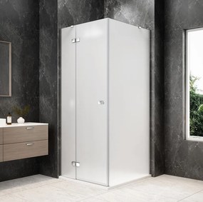 Polysan Polysan, GLOBE CHROME štvorcová sprchová zástena 800x800mm, matné sklo, ľavá, GB1080-3215MLC