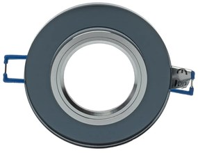 Podhľadové svietidlo Glass Round, 1x sklenené/čierne kovové tienidlo, b