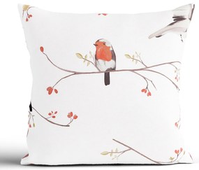 Bavlnená obliečka na vankúš Renforcé 40 × 40 cm - Vtáčiky