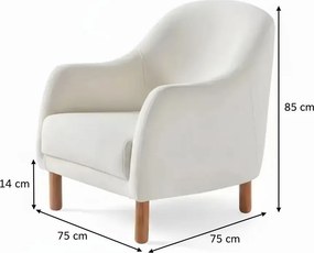 Kreslo Arina (biela). Akcia -19%. Vlastná spoľahlivá doprava až k Vám domov. 1145382