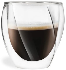 Dvojstenné hrnčeky na cappuccino v súprave 2 ks 250 ml Cristallo – Vialli Design