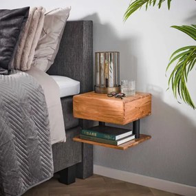 Nočný stolík 22-97 Shelve Drevo Acacia  - Komfort-nábytok