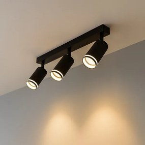 Bodové svietidlo PIPE 3xGU10/10W/230V čierne