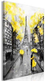 Artgeist Obraz - Paris Rendez-Vous (1 Part) Vertical Yellow Veľkosť: 80x120, Verzia: Premium Print