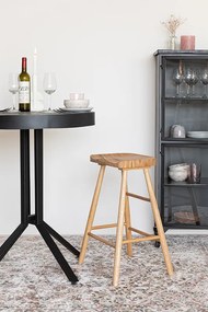 WL-Living Vander drevená pultová stolička - Čierna
