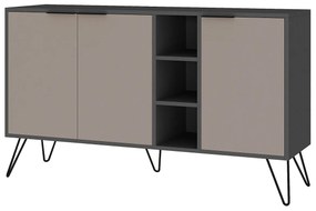 Dizajnová komoda Balaniki 142 cm antracitová