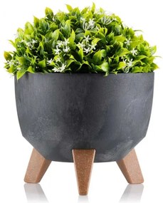 Kvetináč Rosa Linea 24x15 cm čierny betón