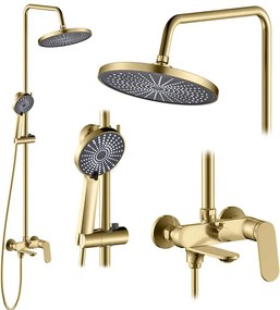 Rea Marco, sprchový set s vaňovou výlevkou, zlatá matná, REA-P8548