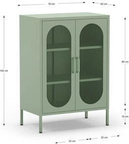 Skrinka v mentolovej farbe 70x100 cm Diora – Marckeric