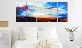 Artgeist Obraz - Colourful Sky (5 Parts) Narrow Veľkosť: 200x80, Verzia: Premium Print
