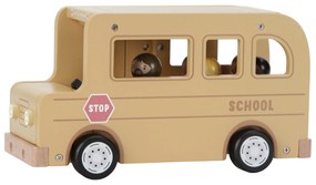 Školský autobus s figúrkami drevený