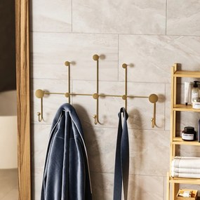 Kovový nástenný vešiak v zlatej farbe Dama – Kalune Design