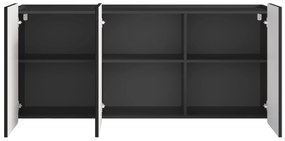 Závesná komoda Malmi 150 cm - čierny mat / čierna