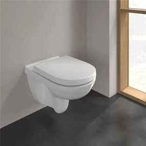 VILLEROY &amp; BOCH O.novo závesné WC s hlbokým splachovaním bez vnútorného okraja, 360 x 560 mm, biela alpská, s povrchom AntiBac a CeramicPlus, 5660R0T2