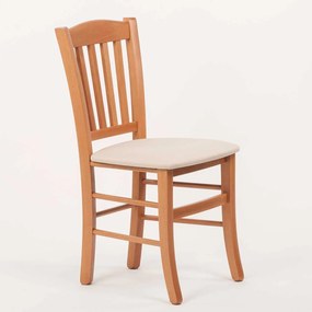 Stima Stolička VENETA s čalúneným sedákom Vyberte odtieň ->: Jelša, Vyberte látku ->: LUX Béžová 25