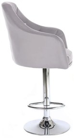 LuxuryForm DESIGN Barová stolička ROMA na striebornom tanieri - šedá