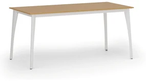 Rokovací stôl PRIMO OMEGA, 1600 x 800 mm, biela podnož, buk