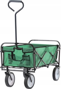 Garden Line ZELENÝ SKLADACÍ ZÁHRADNÝ VOZÍK 116 x 54 x 90 cm