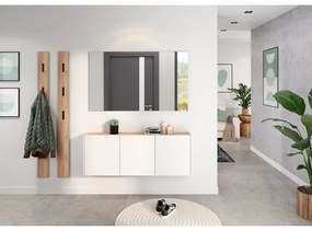 Biela závesná skrinka v dekore duba 138x52x25 cm Libbiano – Germania