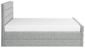 Čalúnená posteľ 160 x 200 cm svetlosivá VALBONNE Beliani