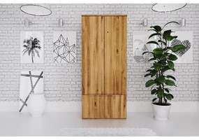 Šatníková skriňa z dubového dreva 90x206 cm Vento 2 - The Beds