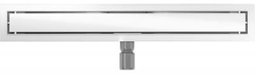 Mexen Flat nerezový sprchový žľab 70 cm vzor biele sklo, 1027070-15