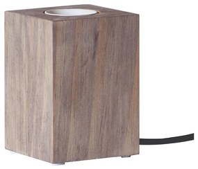 STAR TRADING Drevená lampa Lys Brown