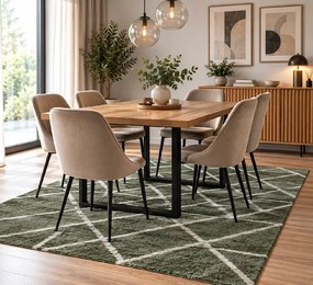 Koberec Boho 659 GREEN/CREAM rozmery koberec: 80x150 cm