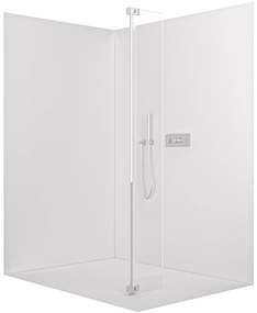 CERANO - Prídavný panel k sprchovej zástene Onyx - chróm, transparentné sklo - 30x200 cm, CER-CER-537346