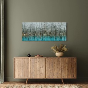 Obraz - Tyrkysový rybník, Biei, Japonsko (120x50 cm)