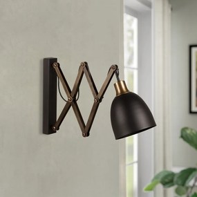 Nástenné svietidlo v čiernej a bronzovej farbe ø 16 cm Sivani – Opviq lights