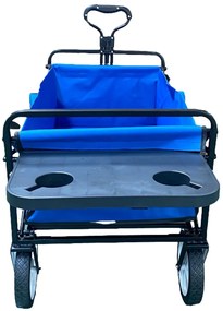 BestBerg BBBW-10BE skladací záhradný / plážový vozík / nosnosť 70 kg / modrý