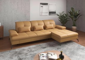 XXXLutz ROHOVÁ SEDAČKA, textil, koža, kari žltá Sit & More - Sedačky - 000144011753