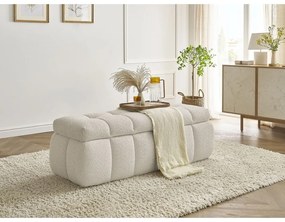 Béžová lavica z textílie buklé Mont Blanc – Bobochic Paris